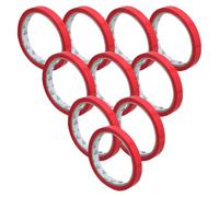 GETAJGHSD Cinta Adhesiva para Bolsas Plásticas de Alimentos, 10 Rollos Rojos de Polipropileno Alta Resistencia y Elasticidad, para Sellado y Embalaje en Supermercados