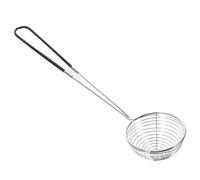 GETAJGHSD Colador de Araña Pequeño de Acero Inoxidable para Freír y Cocinar, Cucharón Colador Negro con Mango Largo Resistente al Calor, Utensilio Doméstico para Pasta y Fritura, 1 Pieza
