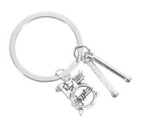 GETAJGHSD Colgante de Baqueta para Bolso de Metal Llavero Multifuncional Decoración de Batería para Aficionados al Rock Música Pop Estilo Moderno y Tamaño Compacto 1.96x1.10x0.31in