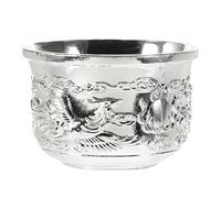 GETAJGHSD Copa de Vino Metálica Vintage de Aleación de Zinc, Taza Decorativa Pequeña Reutilizable para Bar y Decoración del Hogar, Adecuado para Banquetes y Bodas, Borde Liso Segura