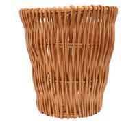 GETAJGHSD Cubo de Basura Tejido de Mimbre Natural, Color Original, Tamaño 25x28 Cm, Papelera Ecológica y Multifuncional para Baño, Dormitorio y Sala, Cesta de Almacenamiento Decorativa