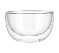 GETAJGHSD Cuenco Doble Pared de Vidrio Borosilicato para Frutas y Helados Resistente a Altas Temperaturas Transparente para Cocina y Buffet
