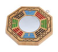 GETAJGHSD Espejo Adorno Decorativo Bagua de Material Sintético Colgante Estilo Chino de Que Atrae Fortuna y Es Fácil de Cuidar para Sala