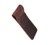 GETAJGHSD Estuche para Bolígrafos Protector y Práctico de Cuero Marrón Vintage Diseño Retro para Uso Diario y Negocios