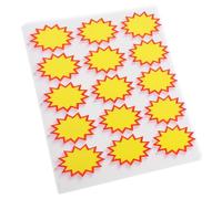 GETAJGHSD Etiquetas de Precio Amarillas 180 Unidades con Diseño de Figura Adhesivas de Pp Diseño Llamativo y Escritura Manual para Tiendas Minoristas para Entorno Comercial