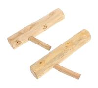 GETAJGHSD Ganchos para Abrigos de Pared 2 Piezas Gancho Decorativo de Madera Natural Forma de Rama de Árbol Adhesivo Doble Cara Adecuado para Baño y Cocina