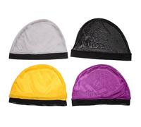 GETAJGHSD Gorra de Peluca Elástica de Poliéster en Varios Colores, 4 Piezas Unisex para Protección y Fijación del Cabello en Actividades Hip Hop y Fabricación de Pelucas Color Aleatorio