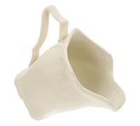 GETAJGHSD Jarra de Cerámica Mediana para Leche y Jarabe, Color Beige Diseño Vintage, para Cocina y Oficina