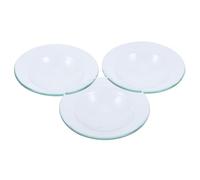 GETAJGHSD Juego de 3 Platos de Vidrio de 10 CM para Calentadores de Aceite y Cera, Repuesto para Quemadores Eléctricos, Adecuado para Aromaterapia en Casa