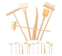 GETAJGHSD Juego De 3 Rastrillos De Jardín Zen Pequeños De Mano para Jardinería para Pintar con Arena De Mano para Bandeja De Arena Nivelador De Tierra para De Playa