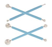 GETAJGHSD Juego de 4 Herramientas Dobles de Acero Inoxidable para Arcilla Polimérica, Aguja de Bola para Moldear y Estilete, Apto para Escultura Fina y Manualidades Creativas