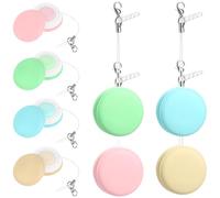 GETAJGHSD Limpiador de Pantalla Secado Rápido para Móvil y Gafas en Forma de Macaron Silicona y Pp y Llavero Portátil para Limpieza Color Aleatorio