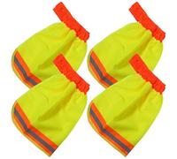 GETAJGHSD Malla Transpirable para Casco Parasol Reflectante de ala Completa, 4 Piezas en Color Naranja Neón, Accesorios para Casco de Obra y Protección Solar Exterior