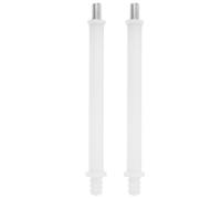 GETAJGHSD Mango de Escobilla de Baño de Plástico Blanco 2 Piezas Rosca M10 Expuesta, Poste de 141 Mm, Conector para Recambio de Escobilla WC, Accesorio para Limpieza Doméstica