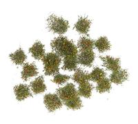 GETAJGHSD Mechones de Césped Artificial en Racimo 25 Piezas (Naranja Color J) para Maquetas de Trenes, Paisajes en Miniatura y Decoración de Mesas de Arena, Material Seguro y Tamaño Mini