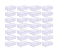 GETAJGHSD Mini Caja Rectangular de Plástico PP Resistente, 30 Unidades Tapa Abatible, Adecuado para Guardar Cuentas y Piezas de Juegos