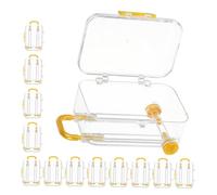GETAJGHSD Mini Cajas Para Dulces Forma De Maleta Transparente Dorada, Set 24 Unidades, Material Resistente, Reutilizables, Para Fiestas y Bodas, Cajas De Obsequio Originales Para Postres y Recuerdos