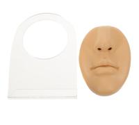 GETAJGHSD Modelo Facial para Práctica de Perforación Flexible en Color Piel con Soporte, Herramienta Didáctica para Entrenamiento de Nariz y Boca, Simulador Humano Realista para Uso