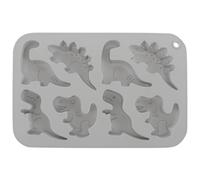 GETAJGHSD Moldes de Silicona para Hornear 8 Cavidades Forma de Dinosaurio, Molde Antiadherente para Chocolate y Dulces, Color Transparente, Apto para Repostería Infantil y Postres Caseros