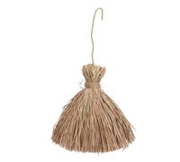 GETAJGHSD Nido de Pájaro Colgante en Forma de Gota de Madera Maciza y Hierba, Refugio Artificial para Jardín Exterior y Aves Tejedoras Textura Suave y Uso Seguro