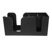 GETAJGHSD Organizador de Bolsitas de Té y Café para Mostrador, Caja de Almacenamiento Pequeña de Pp Negra Separadores para Sobres y Condimentos, Soporte Práctico para Barra y Cocina