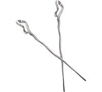 GETAJGHSD Palillos Cabello Chinos 2 Piezas Metal Plateado, Horquillas Irregulares Decorativas para Mujeres y Niñas, Accesorios para Peinados Tradicionales y Fiestas, Palo de Pelo Largo