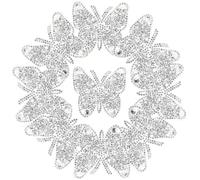 GETAJGHSD Parches Bordados Adhesivos de 6x6 Cm Plata White, 10 Unidades para Decoración y Reparación de Ropa, Bolsos y Accesorios, Parches de Costura Multifunción para Manualidades