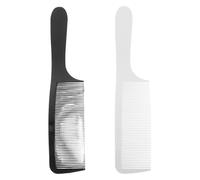 GETAJGHSD Peines Curvos de Corte Profesional 2 Piezas Negro y Blanco para Hombre Dientes Redondeados para Uso en Salones y Corte de Barba