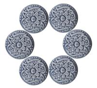 GETAJGHSD Perillas de Cerámica para Armarios 6 Piezas, Tiradores de Cajón Azules, Pomos Interiores para Muebles, Perillas de Puerta para Cocina y Dormitorio, Diseño Rústico y Funcional