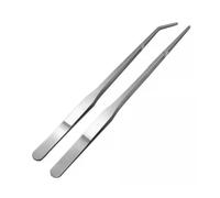 GETAJGHSD Pinzas para Reptiles de Acero Inoxidable 2piezas, Accesorio Seguro para Alimentar y Limpiar Terrarios, Color Plata, Herramienta Firme para Reptiles y Serpientes