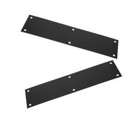 GETAJGHSD Placa de Empuje de Acero Inoxidable 75X289 MM Negra, 2 Protectores para Puertas Interiores y Exteriores, Orificios para Tornillos, Uso en Viviendas y Oficinas