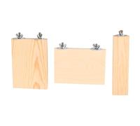 GETAJGHSD Plataforma de Madera para Loros y Hamsters, Trampolín Natural, 3 Piezas, Superficie Lisa, para Jaulas Pequeñas, Juguete para Trepar y Descansar en Pequeños Animales