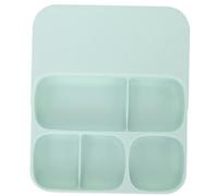 GETAJGHSD Plato Infantil de Dividido con Tapa Plato de Comida para Ventosa Diseño de Compartimentos para Snacks y Frutas para Bebés y Pequeños Verde
