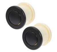 GETAJGHSD Pomos Retráctiles de Resorte para Muebles 2 Unidades, Aleación de Zinc Negra, Perillas Incrustadas para Cajones y Armarios, Tiradores Ocultos para Gabinetes en Cocina y Oficina