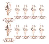 GETAJGHSD Porta Tarjetas de Lugar Diseño Tulipán de 50 MM en Oro Rosa, Portafotos Decorativos para Cumpleaños y Reuniones, Soporte Compacto para Notas y Mensajes