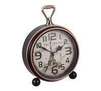GETAJGHSD Reloj Despertador de Mesa Estilo Retro Europeo de Hierro Forjado sin Batería, Diseño Vintage Base para Escritorio, Reloj Decorativo Analógico Compacto para Hogar y Oficina