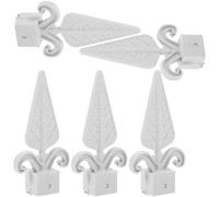 GETAJGHSD Remates Decorativos para Valla de Jardín, 10 Piezas de Plástico Punta Lanza, Accesorios para Cercas y Puertas en Exteriores