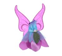 GETAJGHSD Ropa De Muñeca Elfo para Mujer, Disfraz De Hada Morado Iluminado, Disfraz De Hada para Niñas, Disfraz De Elmo para Niñas, Alas Rosa Intenso, Disfraz De Elmo para Bebé, Alas Negras