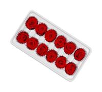 GETAJGHSD Rosas Preservadas 12 Unidades Rojas 3-4 CM para Decoración de Bodas y Regalos para Invitados Accesorio Floral Inmortal para Fiestas y Hogar