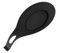 GETAJGHSD Soporte para Cuchara de Silicona Resistente al Calor Reposacucharas Negro de Cocina Tapete para Utensilios y Cucharones Accesorio Práctico para Encimera y Estufa