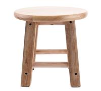 GETAJGHSD Taburete bajo Redondo de Madera Maciza Barra Horizontal Reforzada, Ligero y Cómodo para Baño, Sala y Hogar Varios Estilos