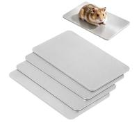 GETAJGHSD Tapete refrescante de Erizo y Mascota, Conjunto de 4 Placas de Aluminio para hámster y Conejo, láminas aislantes para jaulas en Verano