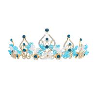 GETAJGHSD Tiara de Novia de Boda Tocados Tiaras Estilo Barroco de Aleación de Zinc y Cristales, Fijable Pinzas o Cintas, para Novia y Mujeres, para Boda y Actuaciones