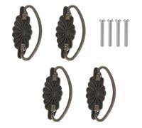 GETAJGHSD Tiradores de Cajón Vintage de Aleación de Metal Estilo Retro, Juego de 4 Piezas Color Bronce Antiguo, Perillas de Gabinete de Hierro Forjado para Armarios y Muebles Domésticos