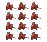 GETAJGHSD Tiradores Fáciles de Instalar de Madera y Marrón para Armarios y Cajones 12 Diseño Único Perfectos para Decoración de Muebles