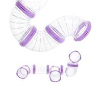 GETAJGHSD Túnel para Hámster de Plástico DIY para Enriquecer el Hogar de Animales Pequeños Tubo Púrpura, Juego de 1 Set Adecuado para Jaulas y Laberintos