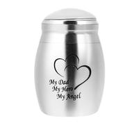 GETAJGHSD Urna de Cremación de Acero Inoxidable Plata Superficie Lisa para Almacenar Cenizas, Mini Urna Conmemorativa Familiar Adecuado para Recuerdos