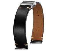 Getalia Correa de reloj de cuero retro encerada al aceite, 18 mm, 19 mm, 20 mm, 21 mm, 22 mm, cierre plegable de liberación rápida para hombres y mujeres, Negro, 22mm, Classic