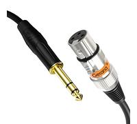 Getaria 6,35mm a XLR Cable, Cable XLR hembra a 6,35 mm (1/4 pulgadas) macho TRS para Micrófono, Altavoz, Amplificador, Guitarra