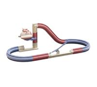 GETBSTOOP Conjunto de Trenes Eléctricos con Pistas Flexibles y Magnéticas, Trenes Espaciales en Circuito 3D con Diseño de Gravedad y Bloques de Construcción Motorizados para Niños de 3 a 8 Años